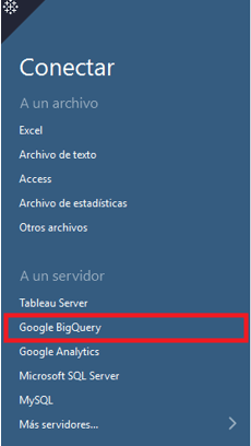 Conexión con BigQuery