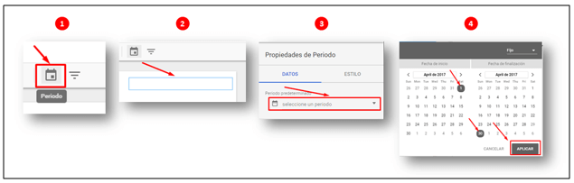 Google Data Studio: Insertar un controlador periodo de tiempo